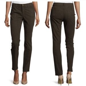 Lafayette 148 Black Animal Print Tapered leg Pant